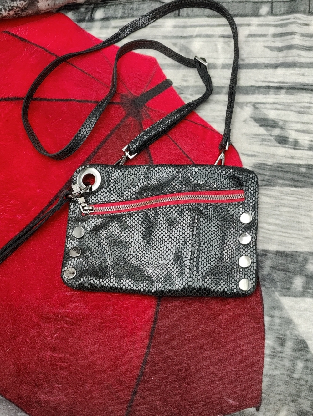Hammitt Black Snakeskin Crossbody